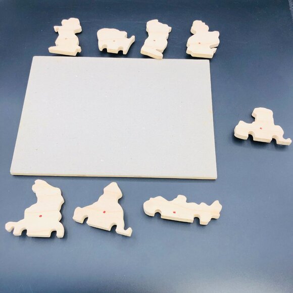 70s Groovy Clown Family Wooden Puzzle Vintage Toys made in Holland Circus Decor - Picture 7 of 12